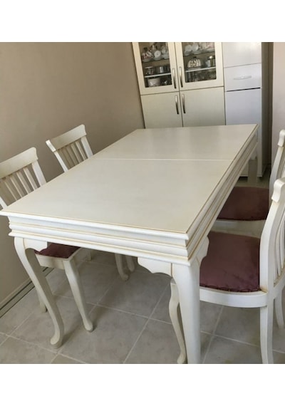 Masifart Prasino Yemek Masası ve Sandalye Takımı
