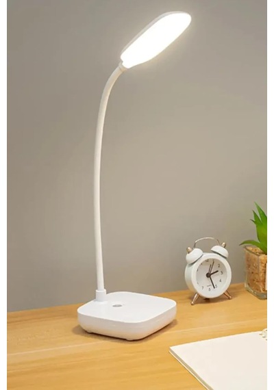 Kablosuz Şarjlı Dokunmatik Üç Renk Led Masa Lambası Ders Çalışma Okuma Işığı Dimmer Ayarlı Wb-01 Çok Renkli