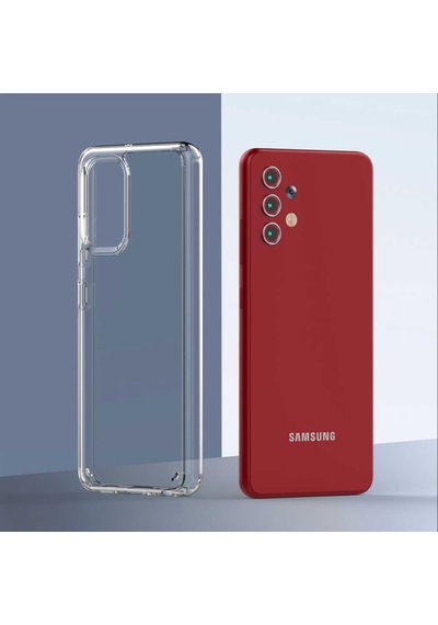 Galaxy A32 4G Kılıf Zore Coss Şeffaf Sert Silikon Kılıf Renksiz