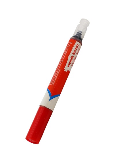 Badem10 Oto Rötuş Kalemi 5 Ml Araç Kaporta Tampon Çizik Giderici Fırça Yenileme Metalik Kırmızı Renk Boya