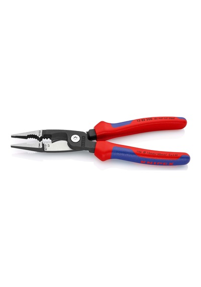 Knipex Elektrik Tesisatı Pensesi Siyah Attramentize, Çok Bileşenli Saplı 200 Mm 13 82 200