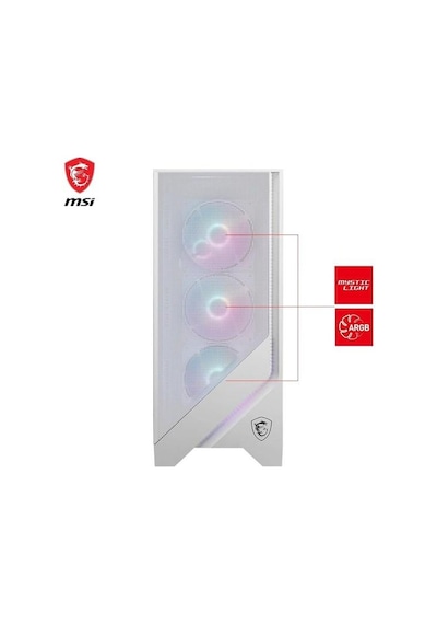 Msı Mag Force 320r Aırflow Whıte Gamıng Mıd-tower Pc Kasası Beyaz
