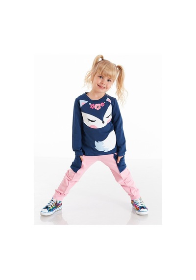 Denokids Cute Fox Kız Pantolon Takım Çok Renkli Denokids Cute Fox Kız Pantolon Takım Çok Renkli