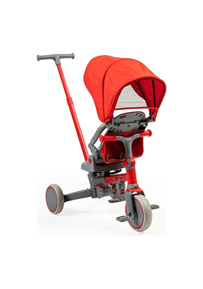 Baby2go Go-bike Ebeveyn Kontrollü 3 Tekerlekli Tenteli Bisiklet Haki