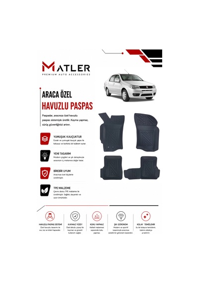 Fiat Albea 2006 Model 4d Ekstra Havuzlu Paspas