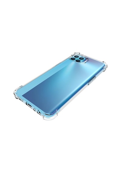 Kilifone - Oppo Reno 4 Lite Uyumlu Kılıf Şeffaf Koruyucu Nitro Anti Shock Silikon - Renksiz - T15545