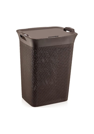 Omnipazar Sy-4630 Plastik Safir Kirli Çamaşır Sepeti 55 Lt Kahverengi Kahverengi