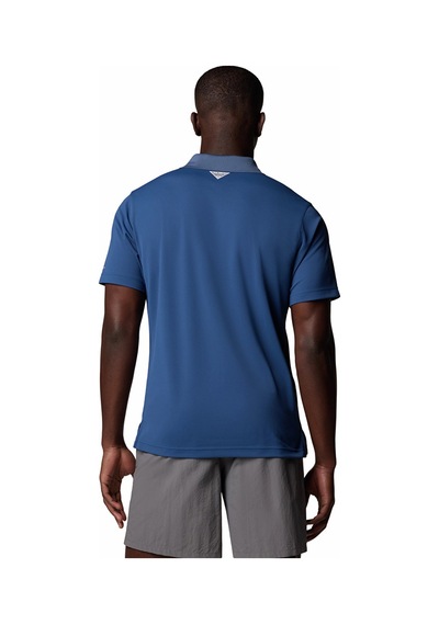 Columbia Men's Pfg Freezer Polo Shirt Mavi Erkek Yakalı Tişört Fm4923 Mavi - Gri