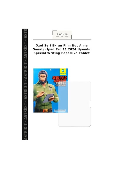Özel Seri Ekran Film Not Alma Sanatçı İpad Pro 11 2024 Uyumlu Special Writing Paperlike Tablet