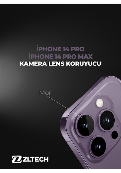 İphone 14pro/14promax Uyumlu Kamera Lens Koruyucu Mor