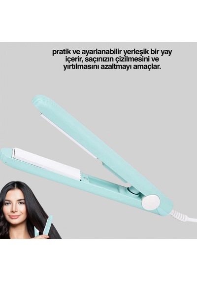 Taşınabilir Seramik Kısa Saç Maşası Ergonomik Tasarım Seyahat Tipi