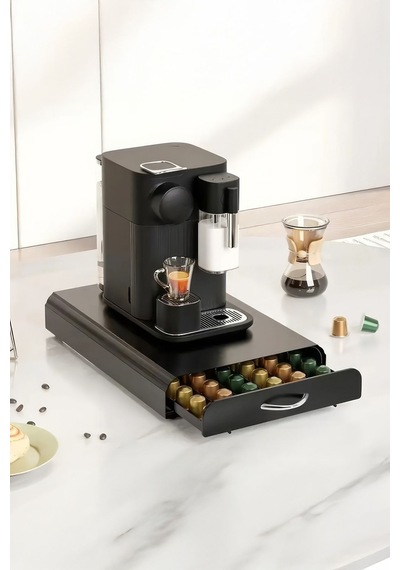 60 Adet Kapasiteli Nespresso Kapsül Kahve Standı Kahve Çekmecesi Mt195sy Gri