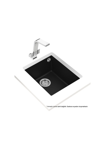 Teka Square 34.40 Tg Black Granit Eviye. Tezgahaltı