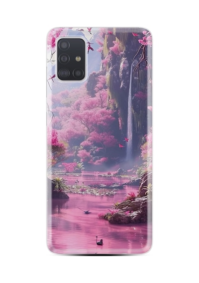 Samsung Samsung Galaxy Uyumlu A51 Kılıf Boutique Baskılı Resimli Şelale Pcode -033