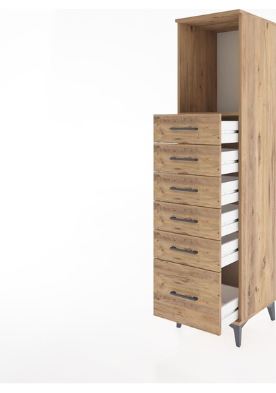 Hyperion Dolap Tek Raflı 6 Çekmeceli 44x44x182 Çam-çam Çam Hyperion Dolap Tek Raflı 6 Çekmeceli 44x44x182 Çam-çam Çam