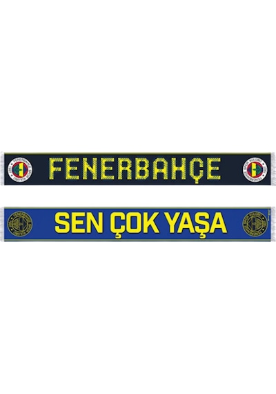 Fenerium Fenerbahçe Unısex Sen Çok Yaşa Şal Uv Kutu Sarı - Lacivert