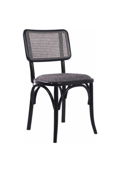 Sofa Hazeranlı Ahşap İskandinav Sandalye Siyah - Gri