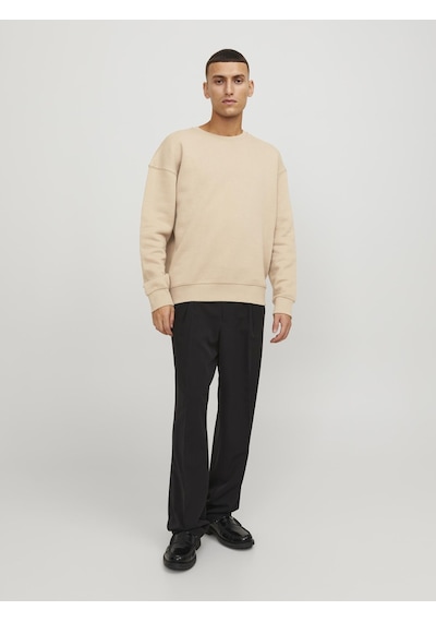 Jack & Jones Jjestar Basıc Sweatshirt 12208182 Bej