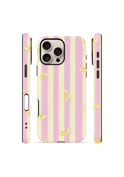 Apple iPhone Uyumlu 16 Pro Vorian Çift Katmanlı Kılıf Pink Lemon Parade