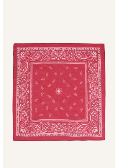 Defacto Kadın Desenli Pamuklu Bandana N7447az26smrd43 Kırmızı-rd43