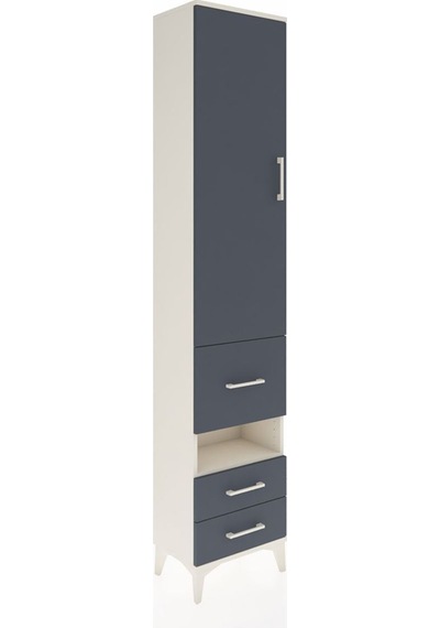 Arges Dolap 3 Raflı 3 Çekmeceli Tek Askılı 44x30x221 Aytaşı-antrasit Aytası