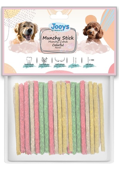 Jooys Renkli Munchy Çubuk 12 Cm 100'lü