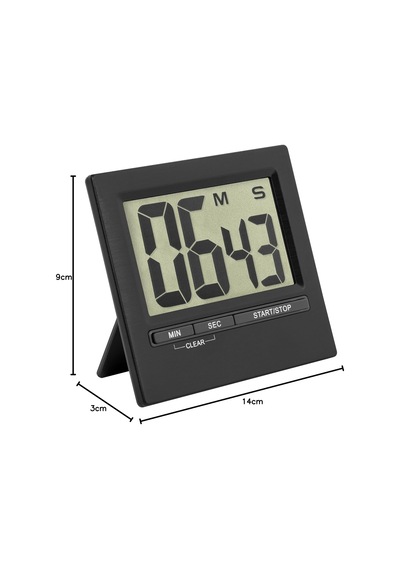 Dostmann Elektronik Zamanlayıcı, Siyah, L 84 X B 16 40 X H 77 Mm