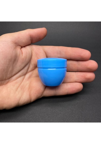 20 Ml Kapaklı Mavi Krem Kavanozu , 20 Cc Minik Pomat Kutusu , Mini Krem Kutusu X 10 Adet