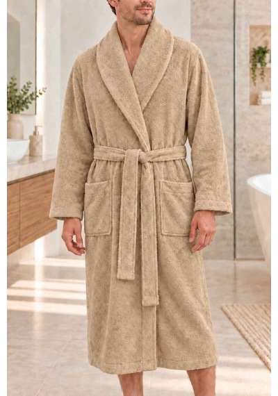 Özdilek Kadın/erkek Unisex Pamuklu Bornoz Xl - Bej