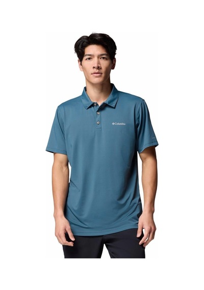 Columbia Tech Trail Utility Erkek Kısa Kollu Polo Tişört-9321 Mavi