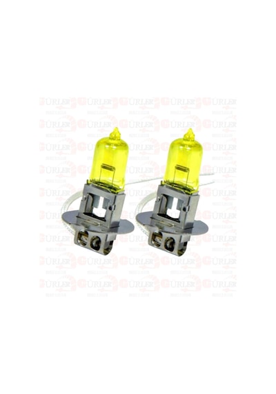 Oto Far Ampülü Sarı Işık 12V H1 H3 H4 H7 2 Adet