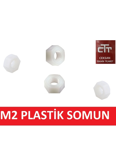 M2 Plastik Somun -Adet Seçenekli 50 Adet