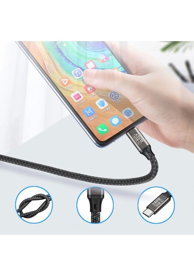 Zore Qg02 Type-c To Type-c Pd3.1 Data Kablosu 240w 480mbps 0.5 Metre
