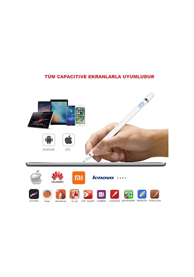 Stylus Kapasitif Dokunmatik Kalem Tüm Cihazlar Telefon İle Uyumlu