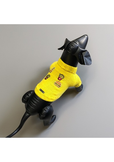 Köpek İçin Fast Food Mania Sarı Kazak