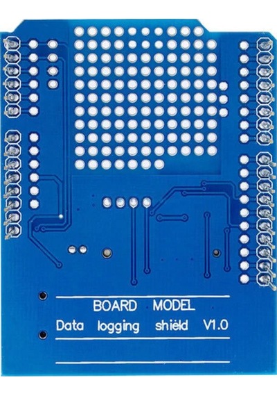 Arduino Sd Kart Rtc Saat Data Kayıt Logger Shield Ds1307 2x Led Prototip Pcb Alanı Reset Butonu