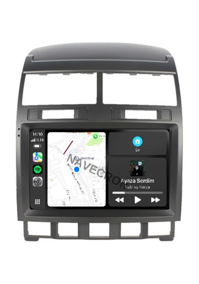Volkswagen Touareg 2003-09 9" Uyumlu Androıd Multimedya Gerçek 2/32 Kablosuz Carplay Geri Görüş Kameralı 9"