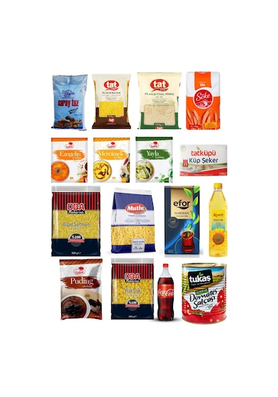 Ramazan Paketi Kumanya Yardım Gıda Erzak Kolisi Ekonomik Paket 16 Parça Ürün