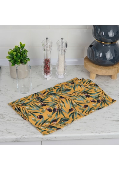 Soft Olive Mutfak Havlusu - Hardal - 40x66 Cm Çok Renkli