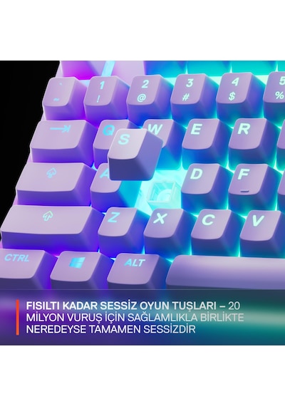 Steelseries Apex 3 Tkl Rgb Suya Ve Toza Dayanıklı Türkçe Gaming Klavye Lila