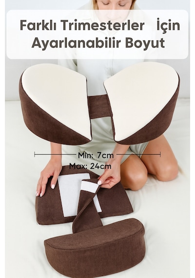 Saby Çok Fonksiyonlu Hamile Yastığı Katlanabilir,ayarlanabilir,sırt Ve Bel Destekli Hamile Yastığı