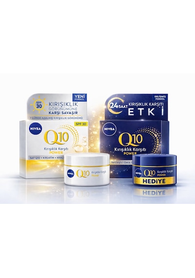 Nıvea Q10 Power   Gündüz Bakım Kremi 30 Psf 50 Ml + Gece Bakım Kremi 50 Ml