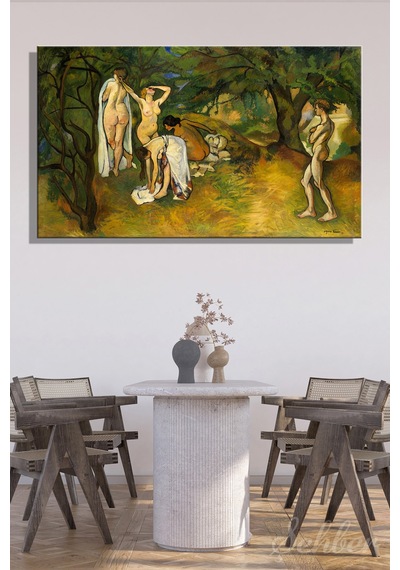 Suzanne Valadon'un "yaşam Sevinci" Joie De Vivre / Joy Of Life Adlı Eseri Yatay Kanvas Tablo 4235 Çok Renkli
