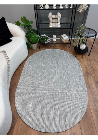 Elit 1017 Gri Sisal Hasır Görünümlü Modern Salon Oturma Odası Dört Mevsim Halı Gri