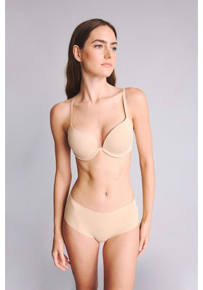 Defacto Micro Kaplı Full Push Up Balenli Tişört Bra T8478az26spbg314 Bej-bg314