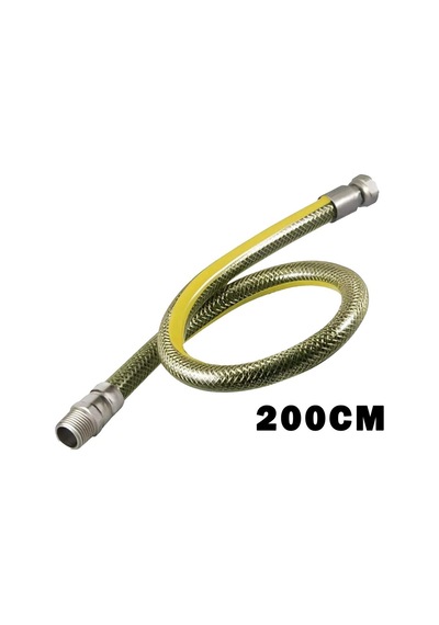 Turconn Flex Çelik Örgülü 200cm Doğalgaz Hortumu