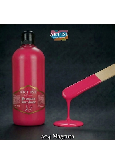 Multisurfaces Hibrit Akrilik Boyalar - 004 Magenta Ahşap, Taş Tozu, Hobi, Dıy