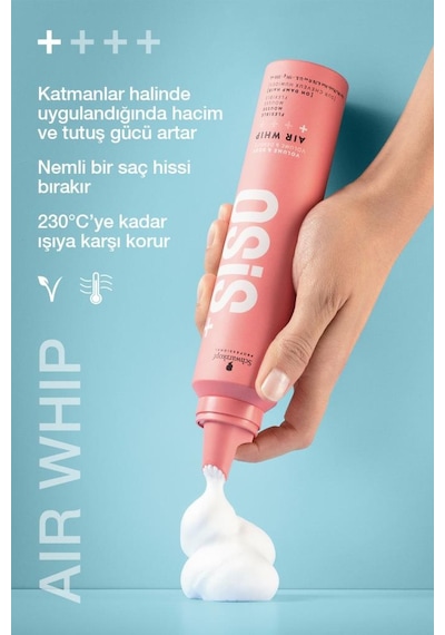 Air Whip Hacim Ve Tutuş Sağlayan Esnek Köpük 200ml + Bonacure Acil Kurtarma Kremi 30ml