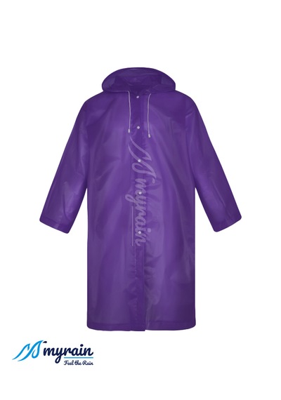 Myrain Kapüşonlu Çıtçıtlı Eva Yağmurluk Mor