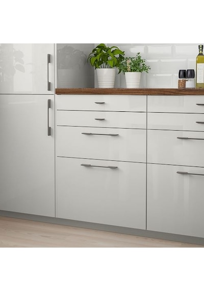 Ikea Rınghult Çekmece Ön Paneli, Parlak Cila Açık Gri, 40x10 Cm